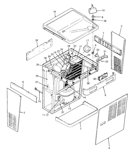 Oasis PLF8WM Parts Breakdown