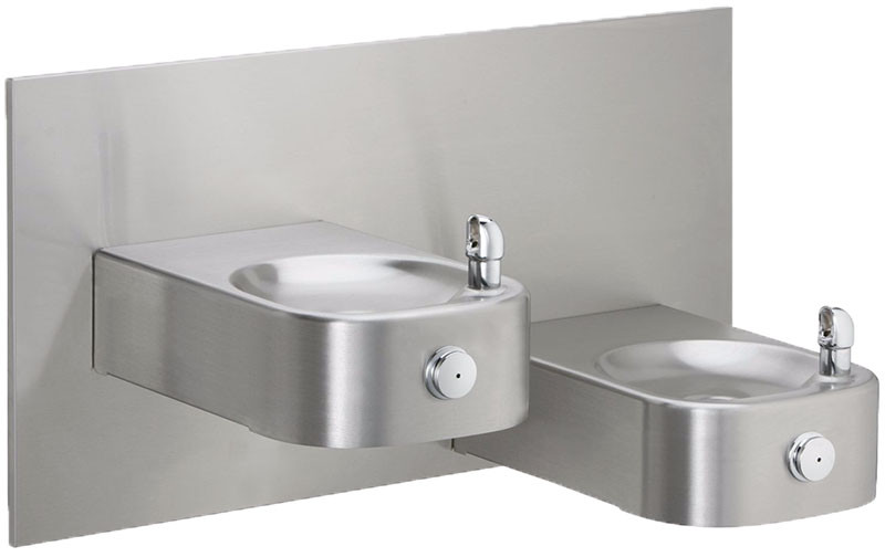 Elkay EHW217FPK Freeze Resistant, NON-REFRIGERATED Heavy Duty Vandal-Resistant In-Wall Dual Drinking Fountain