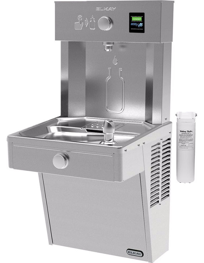 Halsey Taylor HydroBoost HTHBHVR8 Filtered Heavy Duty Vandal-Resistant Drinking Fountain with Bottle Filler