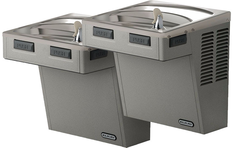 Elkay EMABFTLVR8SC Stainless Steel Dual Drinking Fountain with Vandal-Resistant Bubbler