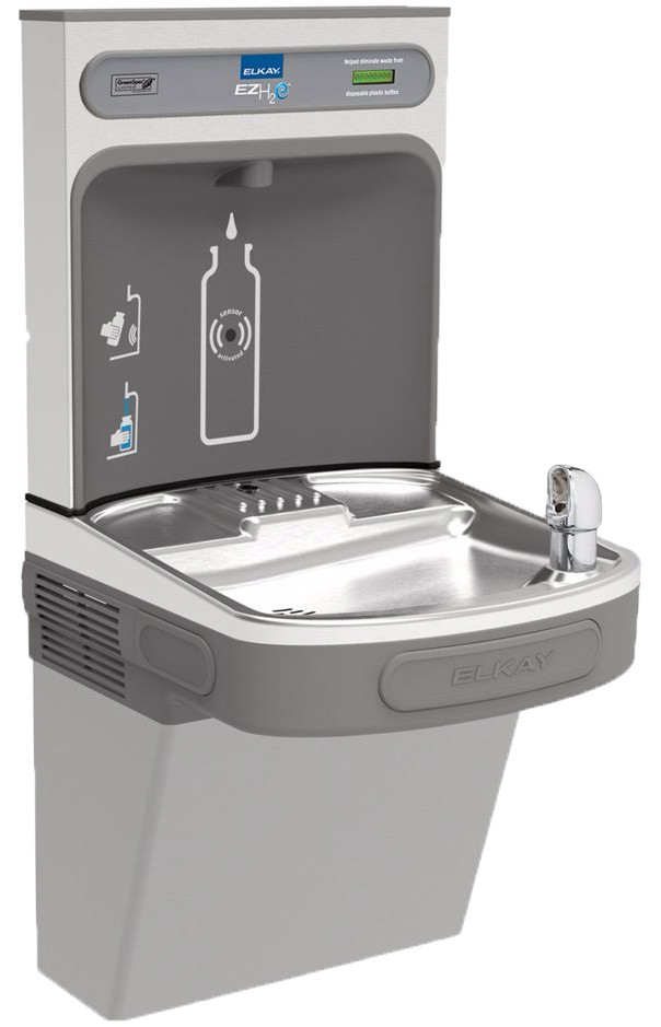 Elkay EZH2O EZS8WSVRLK Drinking Fountain with Bottle Filler and Vandal-Resistant Bubbler