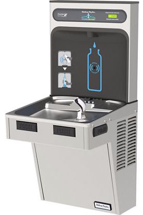 Halsey Taylor HydroBoost HTHB-HACG8SS-NF GreenSpec Stainless Steel Drinking Fountain with Bottle Filler