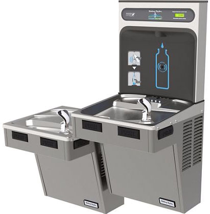 Halsey Taylor HydroBoost HTHB-HAC8BLRPV-NF Dual Drinking Fountain with Bottle Filler