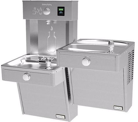 Halsey Taylor Hydroboost HTHBHVR8BLR-NF Heavy Duty Vandal-Resistant Dual Drinking Fountain with Bottle Filler