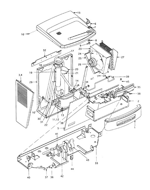 Oasis P8AM, PAM Drinking Fountain Parts Breakdown