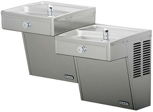Elkay VRCTLSC8SC Vandal-Resistant Dual Drinking Fountain with Louver Screens