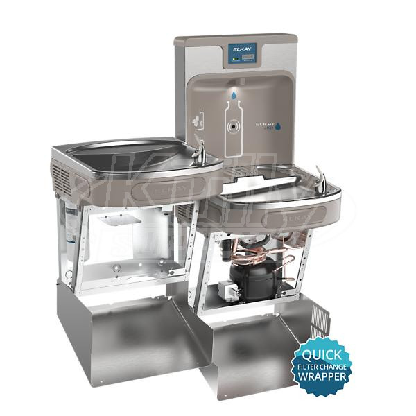Elkay Enhanced EZH2O LZSTL8WSSP Filtered Stainless-Steel Dual
