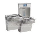 Elkay EZH2O LZSTL8WSLK Filtered Dual-Station Drinking Fountain with Bottle-Filling Station