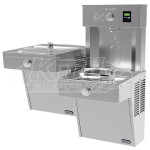 Elkay EZH2O LVRCTL8WSK Filtered Heavy Duty Vandal-Resistant Dual Drinking Fountain with Bottle Filler