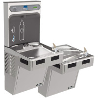 Elkay EZH2O LMABFTL8WSLK Filtered Dual Drinking Fountain with Bottle Filler