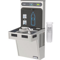 Halsey Taylor HydroBoost HTHB-HAC8WF-SS Filtered Stainless Steel Drinking Fountain with Bottle Filler