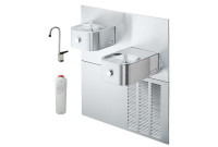 Elkay LNTEM8FK Filtered In-Wall Dual Drinking Fountain with Glass Filler