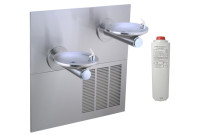 Elkay LRPBGRNM28RAK GreenSpec Filtered In-Wall Dual Drinking Fountain