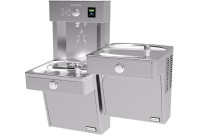 Halsey Taylor Hydroboost HTHBHVR8BLR-NF Heavy Duty Vandal-Resistant Dual Drinking Fountain with Bottle Filler