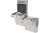 Halsey Taylor HydroBoost HTHB-HVRGRN8BL-NF GreenSpec Vandal-Resistant Dual Drinking Fountain with Bottle Filler