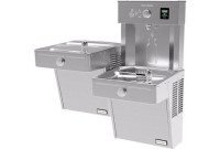 Halsey Taylor HydroBoost HTHBHVR8BL-NF Heavy Duty Vandal-Resistant Dual Drinking Fountain with Bottle Filler