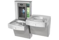 Oasis PGV8SBFSL Vandal-Resistant Dual Drinking Fountain with Manual Bottle Filler