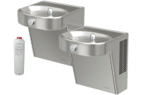 Elkay LVRCHDTL8SC Filtered Heavy Duty Vandal-Resistant Dual Drinking Fountain