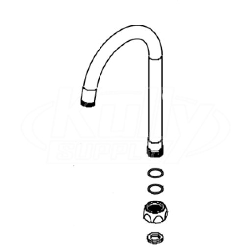Zurn P6900-GC Centerline Gooseneck Spout 8" (Discontinued)