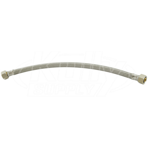 Zurn 93317723 Braided Hose (Lead Free), Ss, 1/8-27 Npt M X 1/2-14 Npsm F