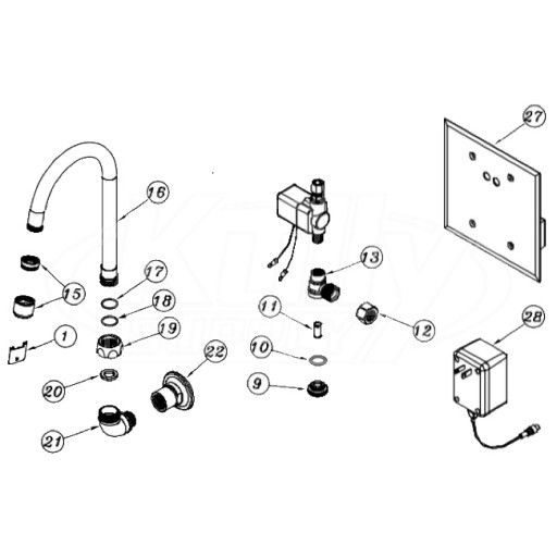 Zurn Z6903-75 AquaSense Faucet Parts Breakdown