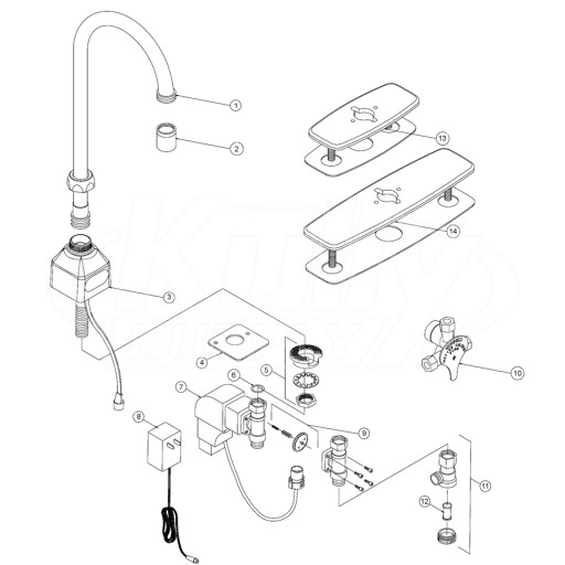 Zurn Z6920 AquaSense Faucet Parts Breakdown