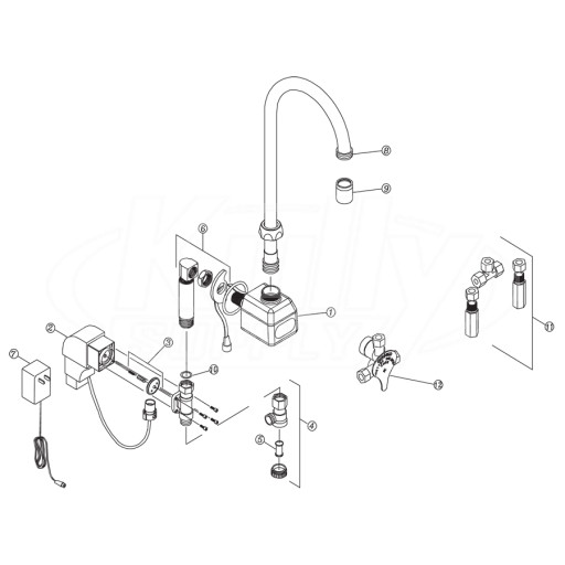 Zurn Z6922 AquaSense Faucet Parts Breakdown