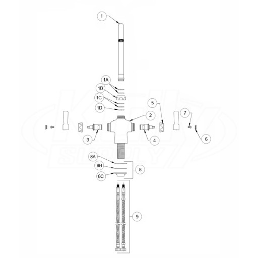 Zurn Z826A1 Parts Breakdown 