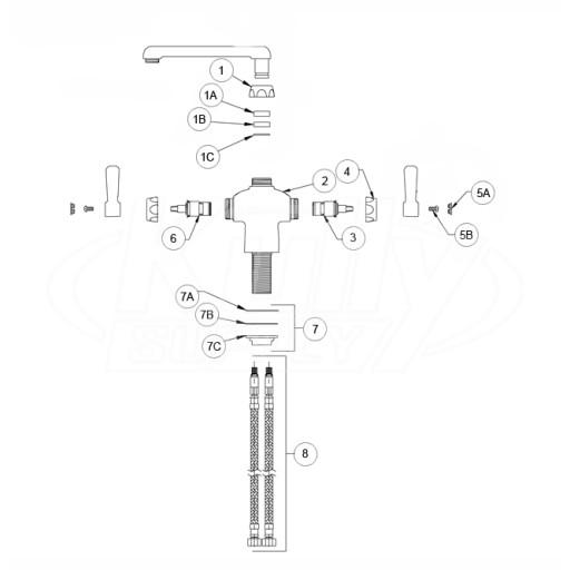 Zurn Z826F1 Parts Breakdown 