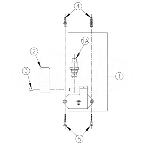Zurn Z85100 Single Foot Pedal Valve Parts Breakdown