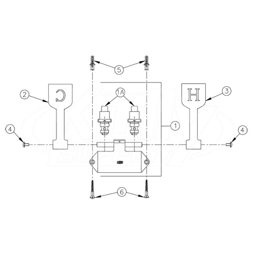 Zurn Z85500-LM Double Foot Pedal Valve Parts Breakdown