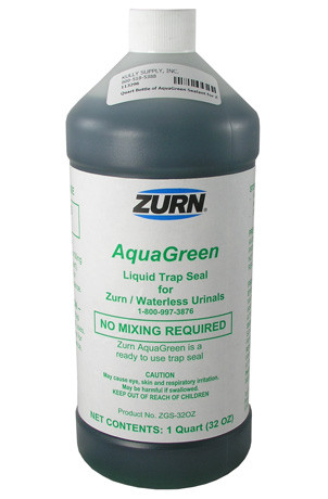 Zurn ZGS-32OZ AquaGreen Waterless Urinal Sealant (1 Quart Bottle)