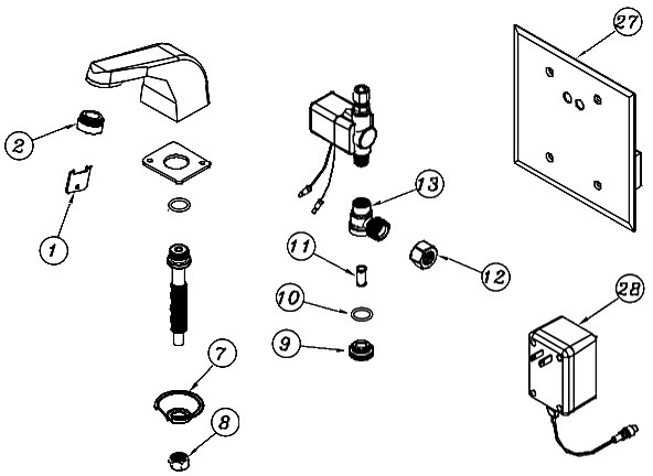 Zurn Z6903-77 AquaSense Faucet Parts Breakdown