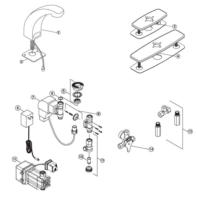 Zurn Z6913 AquaSense Faucet Parts Breakdown