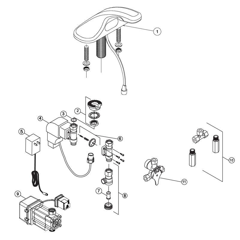 Zurn Z6917 AquaSense Faucet Parts Breakdown