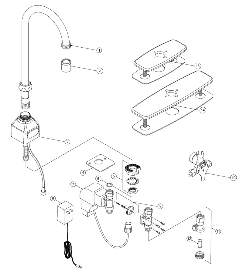 Zurn Z6920 AquaSense Faucet Parts Breakdown