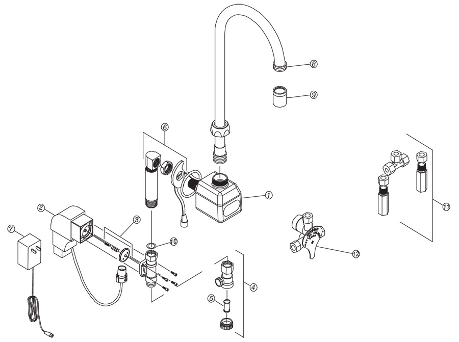 Zurn Z6922 AquaSense Faucet Parts Breakdown