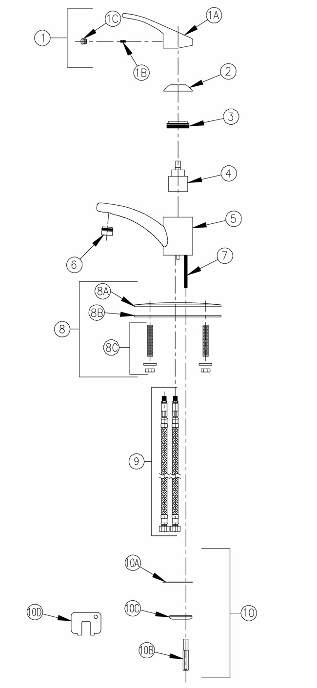 Zurn Z82200-CP4 Parts Breakdown