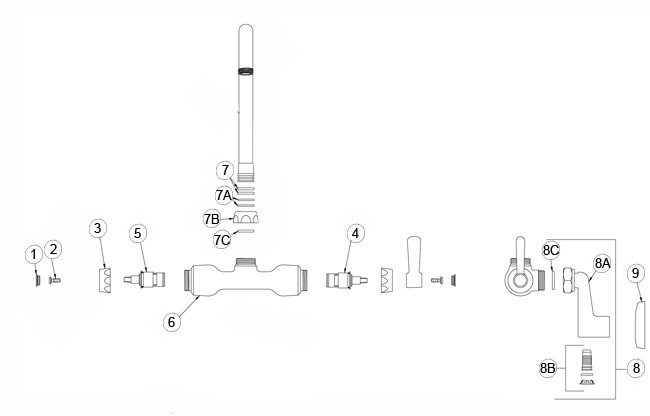 Zurn Z841 Gooseneck Parts Breakdown 