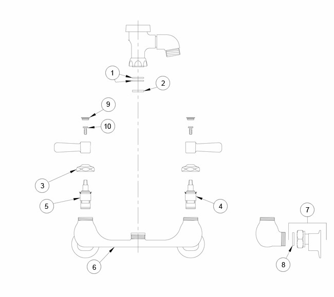 Zurn Z842 Vacuum Breaker Faucet Parts Breakdown 