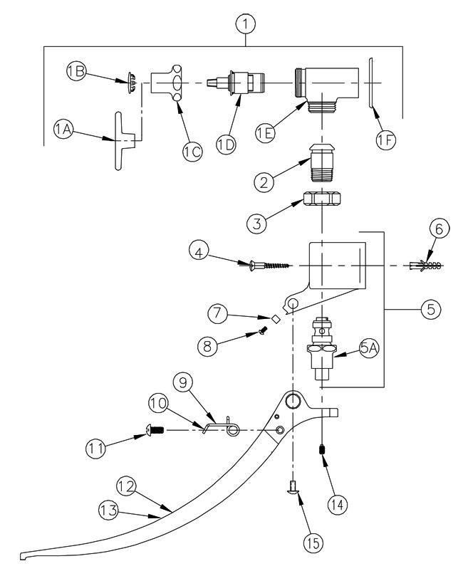 Zurn Z85500-WM Double Foot Pedal Valve Parts Breakdown