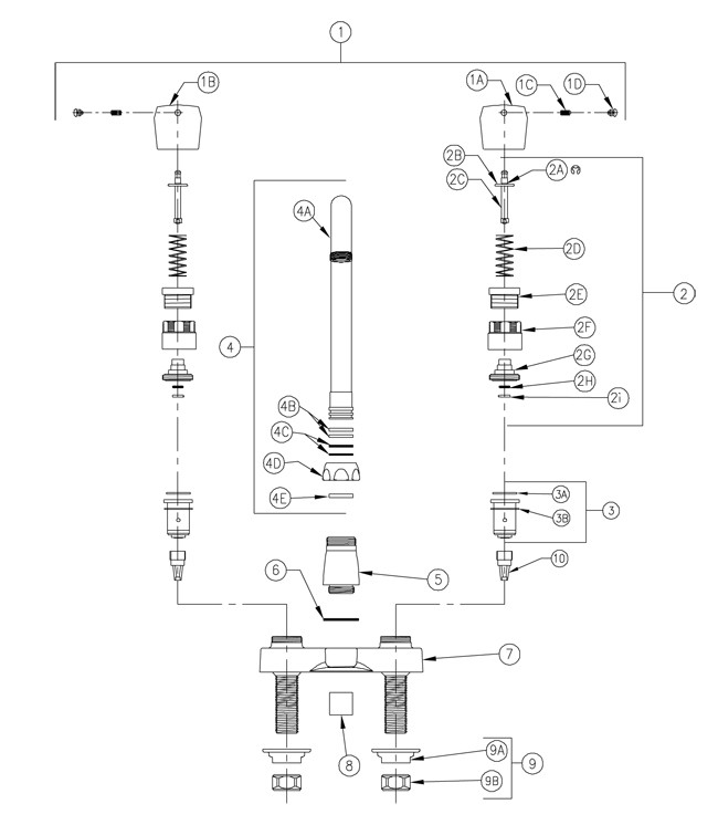 Zurn Z866A0 Parts Breakdown 