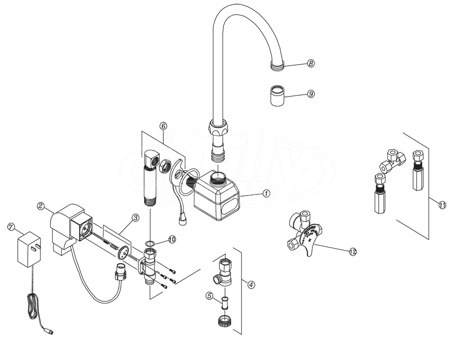 Zurn Z6922 AquaSense Faucet Parts Breakdown | ZurnProducts.com