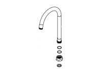 Zurn P6900-GC Centerline Gooseneck Spout 8" (Discontinued)